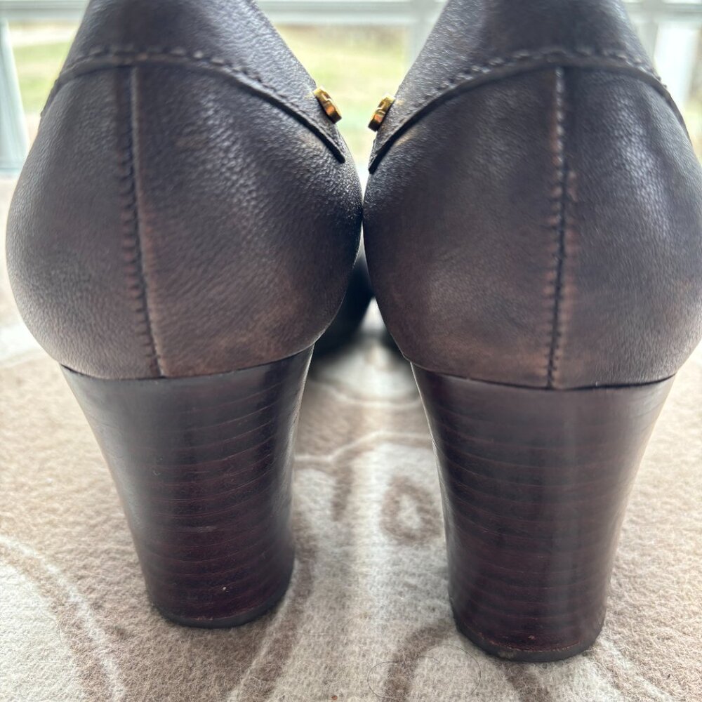 Tory Burch Brown Leather Pumps - Picture 2 of 7